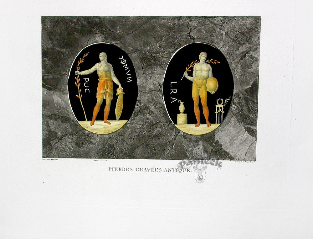 Wicar Original Mythology Print 1786 Soldier & Athlete