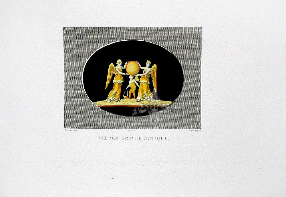 Wicar Original Mythology Print 1786 Winged Victories