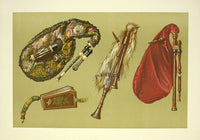 William Gibb Original Print Antique Musical Instrument Bagpipes - Panteek Antique Prints