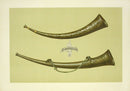 William Gibb Original Print Antique Musical Instrument Burgmote Horns - Panteek Antique Prints