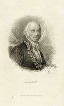 William Jardine Antique Steel Engraving Lamarck with Memoir - Panteek Antique Prints