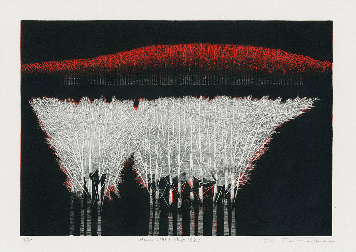 Yoshikazu Tanaka Moonlight Tree Scene