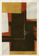 Yoshisuke Funasaka Orange Yellow Abstract M545 - Panteek Antique Prints