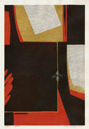 Yoshisuke Funasaka Yellow Orange Black Abstract M480 - Panteek Antique Prints