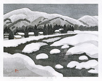 Kazuyuki Ohtsu Winter River - Panteek Antique Prints