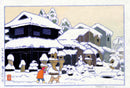Toshi Yoshida Snow and Lantern - Panteek Antique Prints