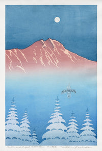Tsukasa Yoshida Moon Over Bright Mountain - Panteek Antique Prints