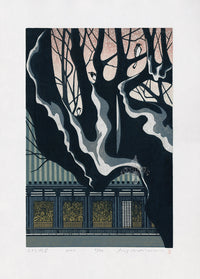 Ray Morimura Original Woodblock Sanjusangendo 2003