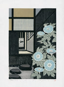 Rei (Ray) Morimura Japanese Print Tea House Morning Glory 2008 - Panteek Antique Prints